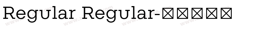 Regular Regular字体转换